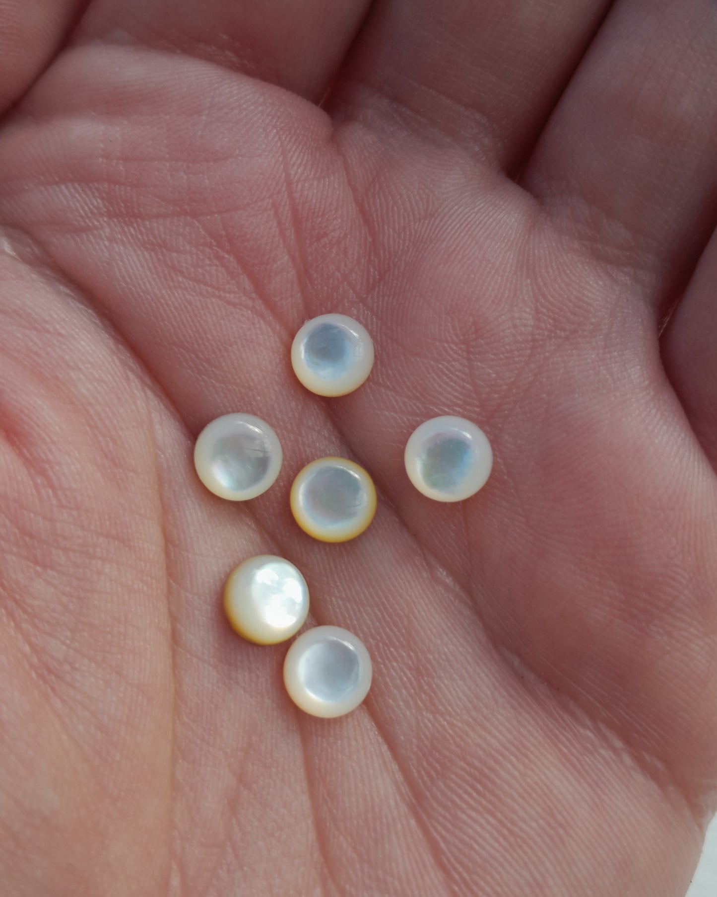 Freshwater pearl round 6mm cabochon
