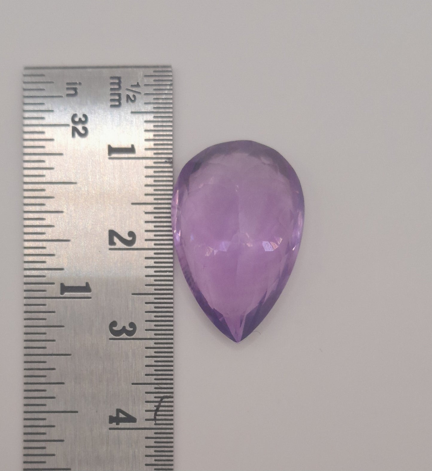 Amethyst facet pear 17.35ct