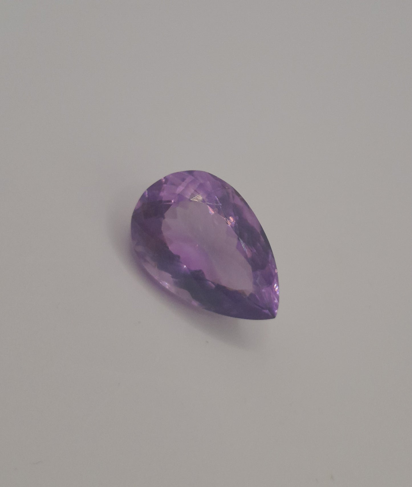 Amethyst facet pear 17.35ct