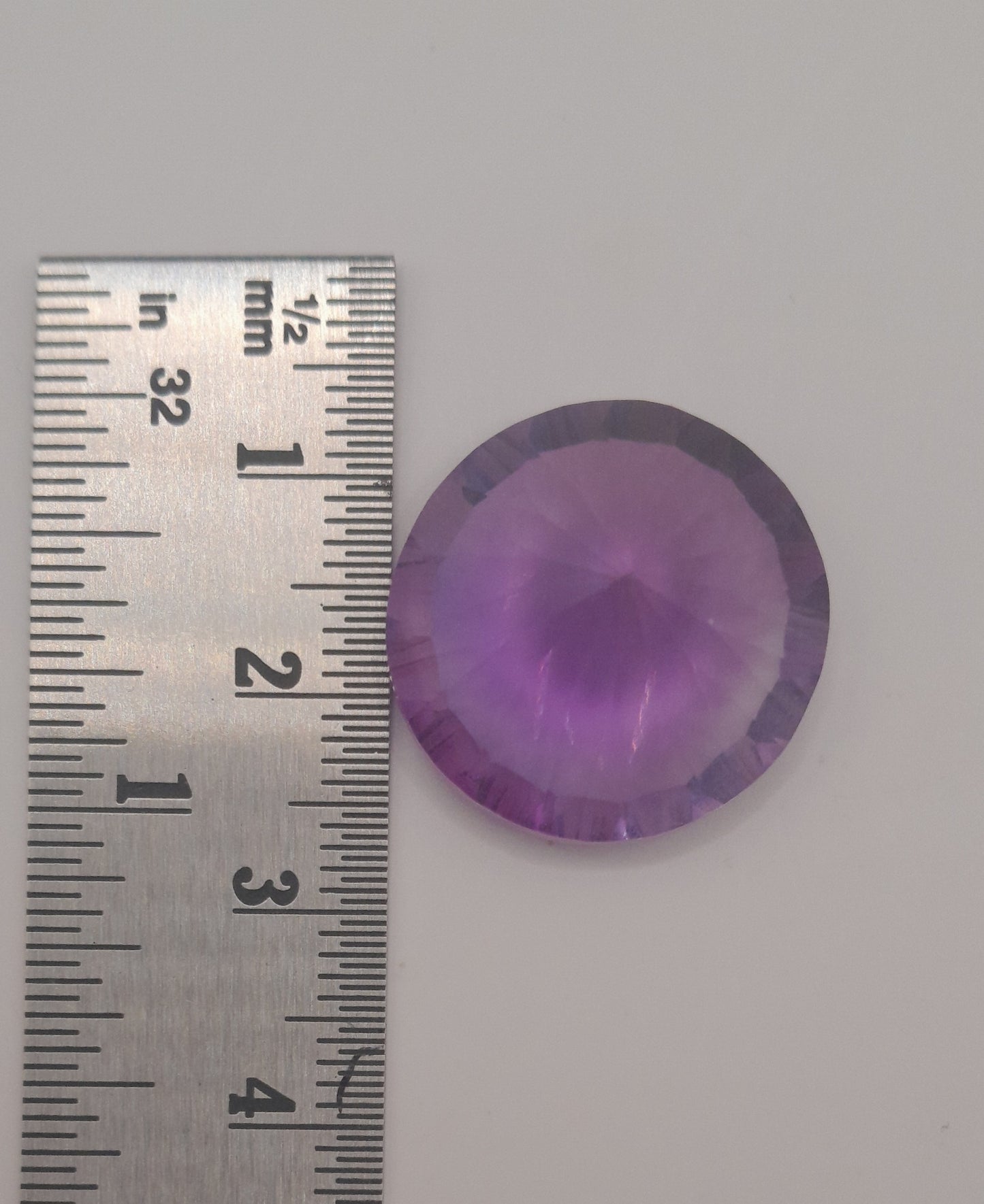 Amethyst facet round 22.80ct