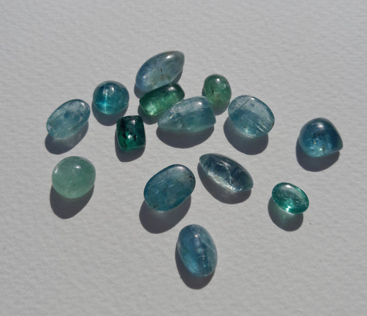 Blue/green kyanite smooth cabochon