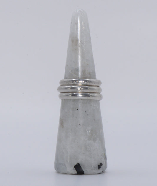 Half round stacker ring 3mm