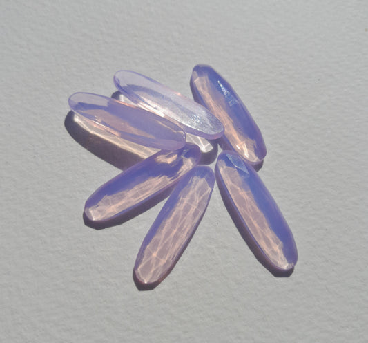 Lavender quartz rosecut oval cabochon