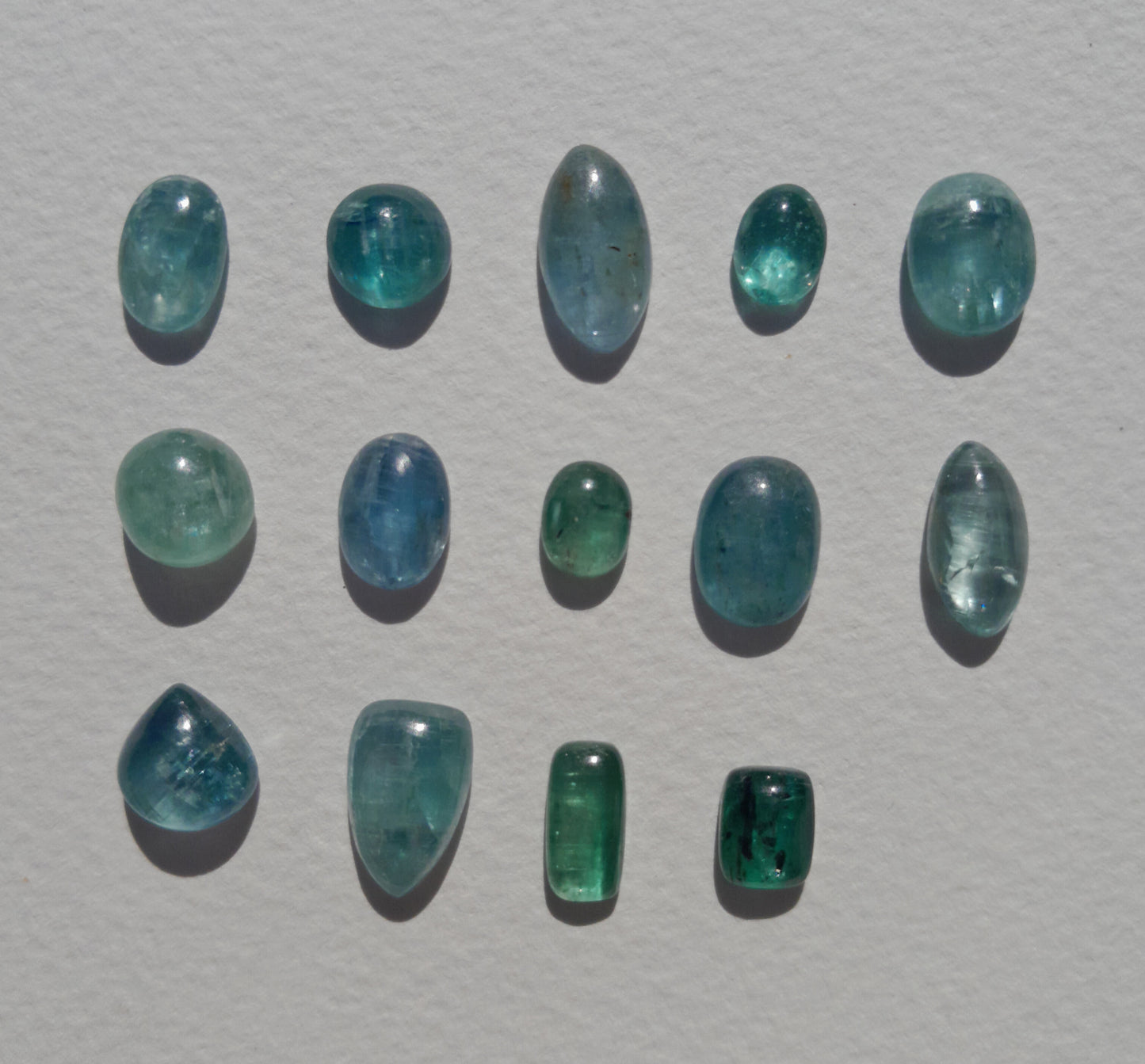 Blue/green kyanite smooth cabochon