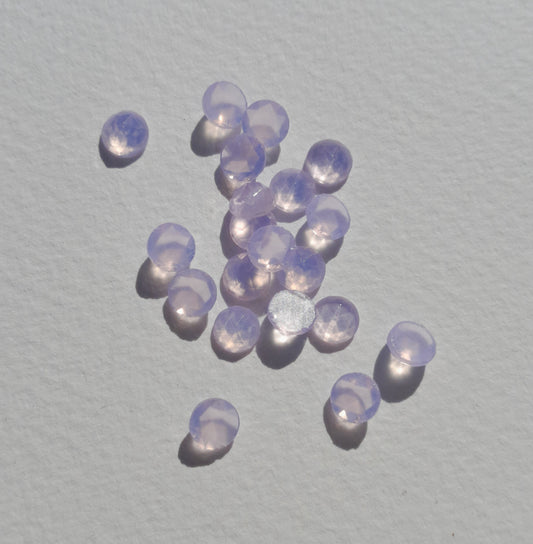 Lavender quartz rosecut cabochon 6mm round